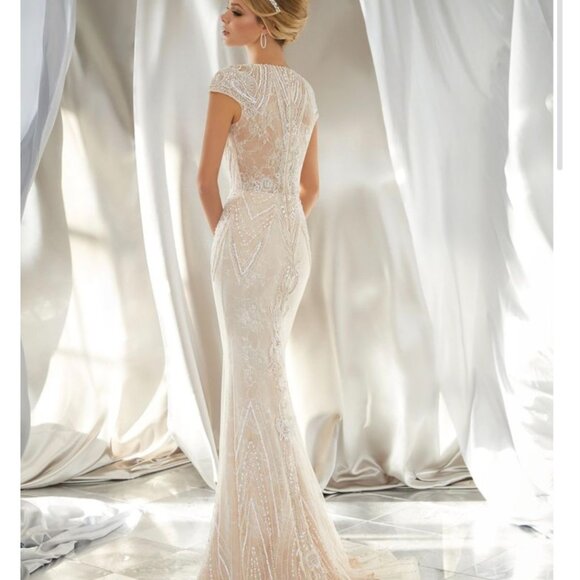 Morilee beaded Gatsby Wedding Dress - Picture 2 of 2